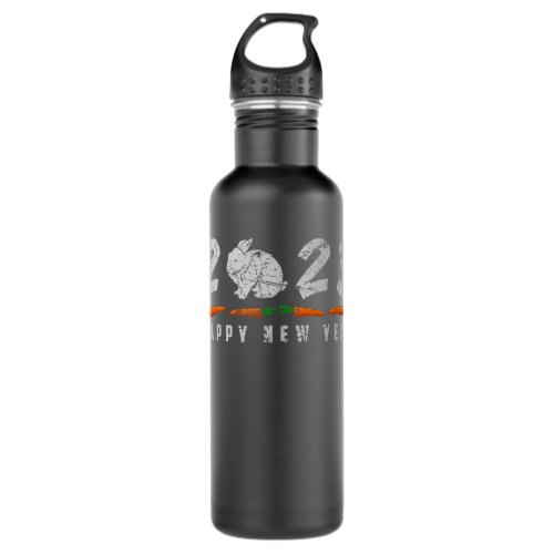 2023 New Year 2023 Year Of Rabbit Happy Chinese Ne Stainless Steel Water Bottle