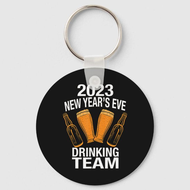 2023 New Year&#39;s Eve Drinking Team Keychain (Front)