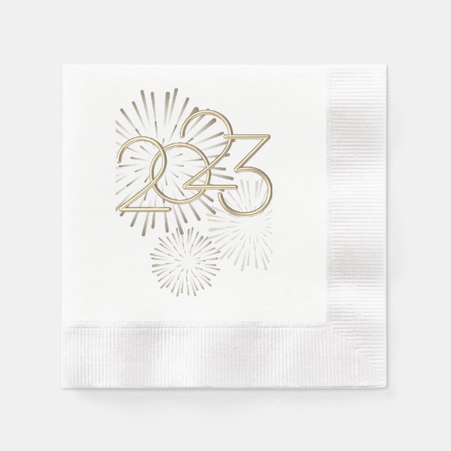 2023 New Years Day Fireworks Napkins (Front)