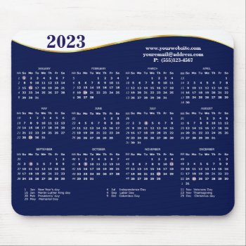 2023 On Blue And White Mouse Pad by Stangrit at Zazzle