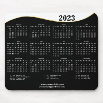 2023 On Easy Black And White Mouse Pad by Stangrit at Zazzle