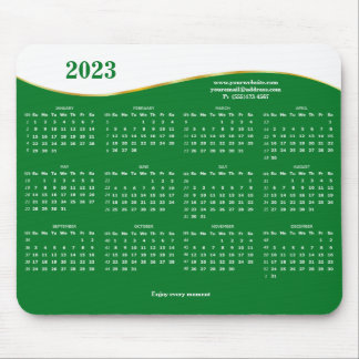 2023 on green and white Mouse Pad