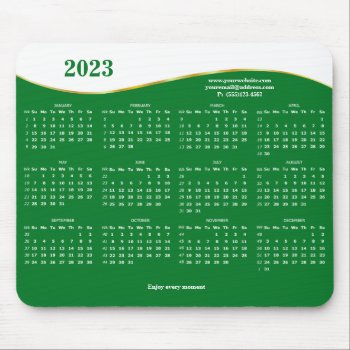 2023 On Green And White Mouse Pad by Stangrit at Zazzle