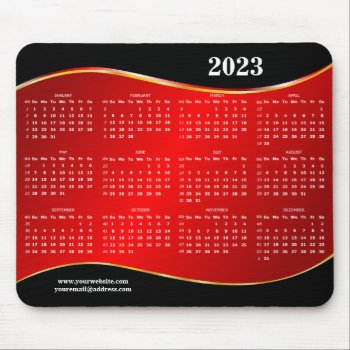 2023 On Red And Black Background Mouse Pad by Stangrit at Zazzle