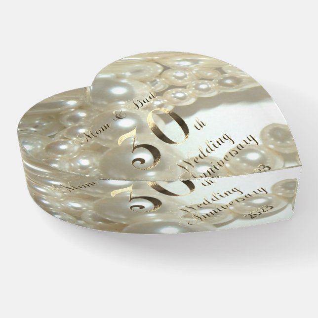 2023 Pearl Wedding 30th Anniversary Parents Paperw Paperweight (Angled)