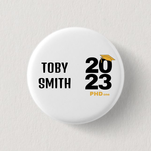 2023 PHDone Customizable Graduation Gift Button (Front)