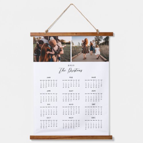 2023 Photo Calendar Editable Color Wall Tapestry