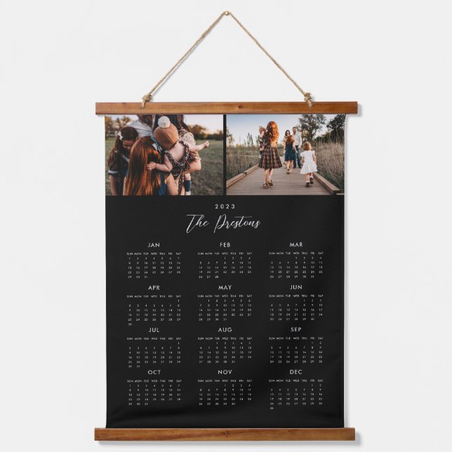 2023 Photo Calendar Editable Color Wall Tapestry (Front)
