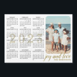 2023 Photo Calendar Magnet Modern Black White Gold<br><div class="desc">This modern 2023 magnetic calendar designed in minimalist style is easy to customize with personal photo to create a unique keepsake for your loved ones. The white and black design with a colorful picture and golden text is the template where you can type your family name and add own picture....</div>