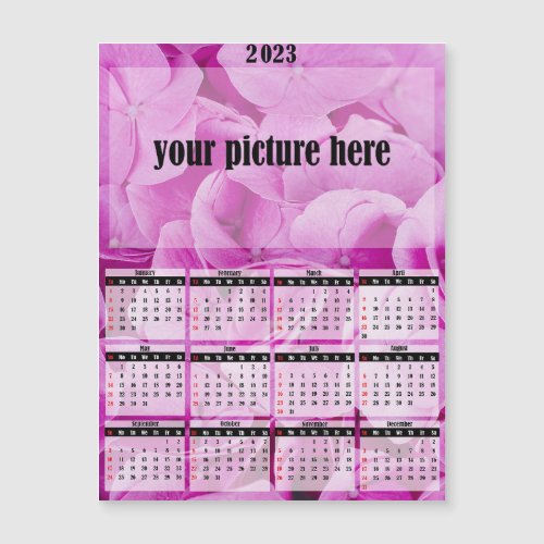 2023 Photo Personalized Fridge Magnet Calendar