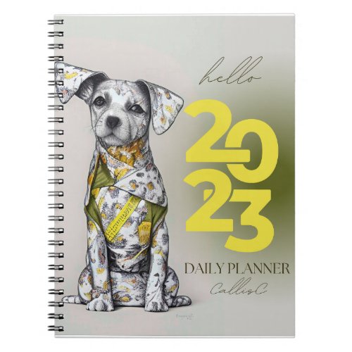2023 Planner _ Happy dog by CallisC  Notebook