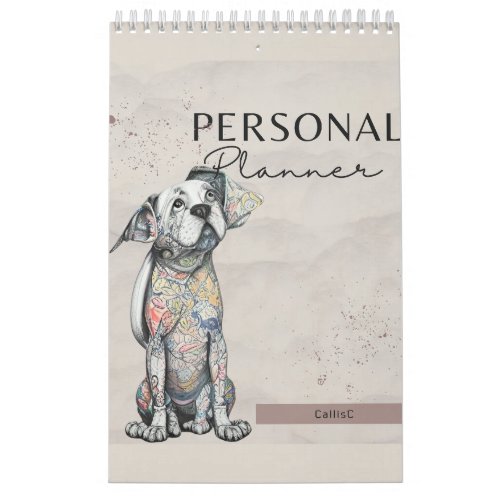 2023 Planner _ Happy dog by CallisC  Notebook Cale Calendar