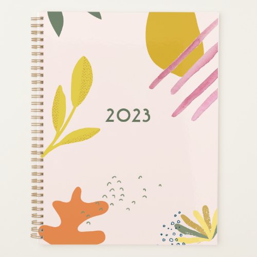 2023 Planner Large  Abstract Floral Planner