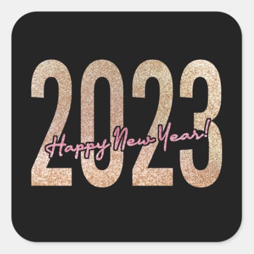 2023 premium design with glittery texture square sticker