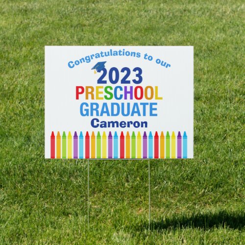 2023 Preschool Graduate Custom Graduation Yard Sign