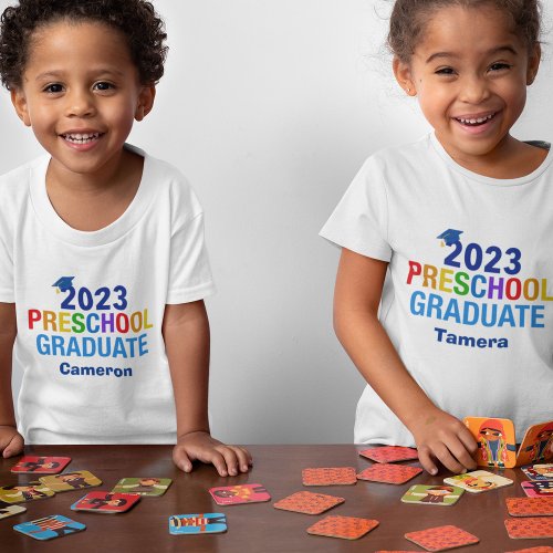 2023 Preschool Graduation Custom PreK Graduate Toddler T_shirt