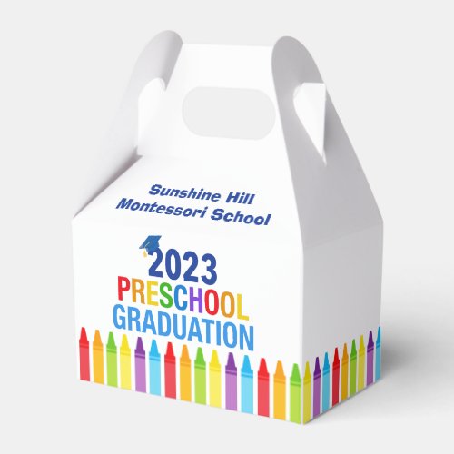 2023 Preschool Graduation Custom PreK School Party Favor Boxes