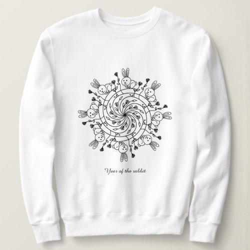 2023 rabbit line art T_Shirt Sweatshirt