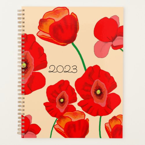 2023 Red Poppy Field  Planner