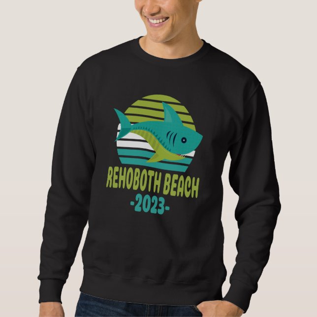 2023 Rehoboth Beach Delaware Shark Sweatshirt (Front)