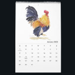 2023 Roosters Calendar<br><div class="desc">Beautiful 2023 calendar with prints of unique watercolor roosters paintings by artist Marietta Cohen.</div>