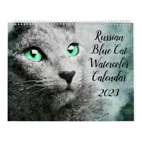 2023 Russian Blue Cat Mama Mom Lover Owner Gift Calendar