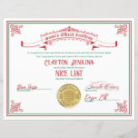 2023 Santa Nice List Certificate<br><div class="desc">2023 Custom Santa Certificate</div>