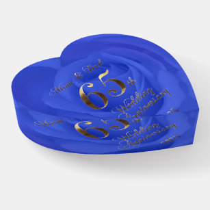 2023 Sapphire Wedding 65th Anniversary Parents Paperweight