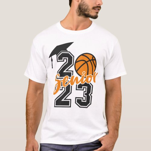 2023 Senior basketball player graduation cap T_Shirt