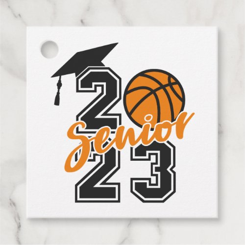 2023 Senior basketball team grad cap tassel Favor Tags