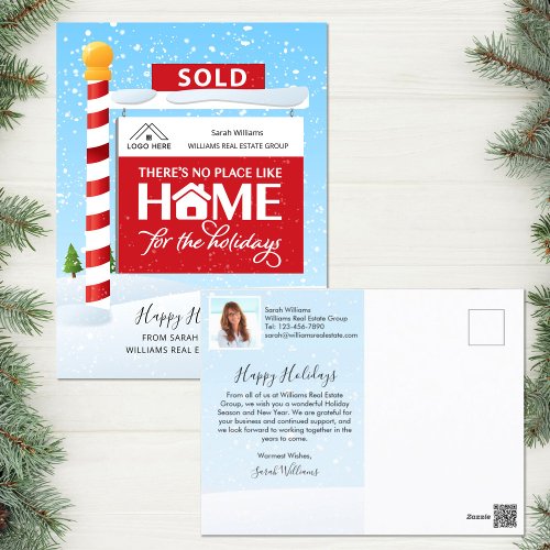 2023 Sold Sign Real Estate Holiday Postcard