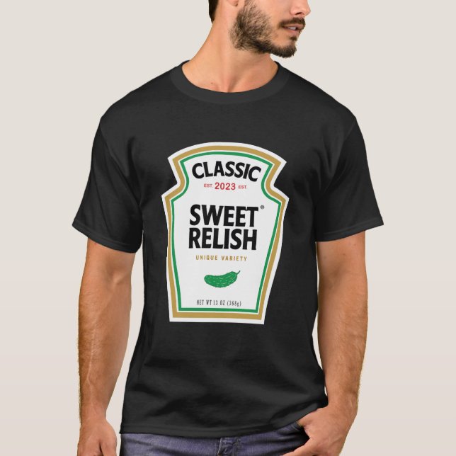 2023 Sweet Relish DIY Halloween Condiment Green Pi T-Shirt (Front)