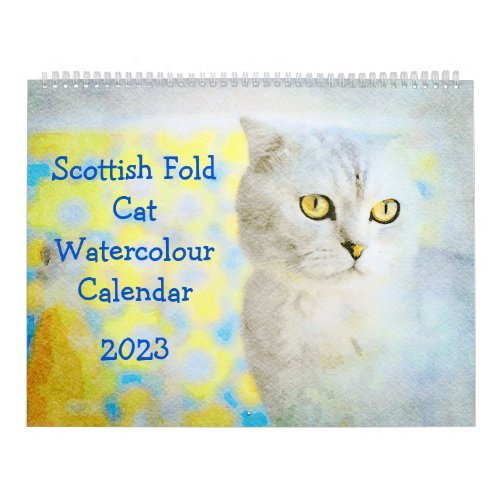 2023 Sweet Scottish Fold Cat Lover Owners Gift Calendar