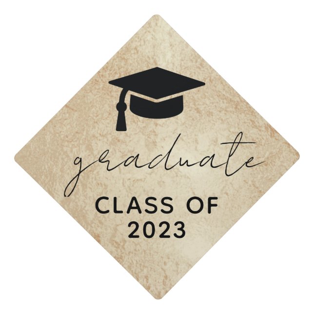2023 Tassel Graduation Gold Cap Topper (Front)