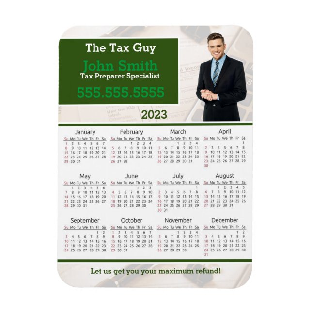 2023 Tax Preparer Refrigerator Magnet (Vertical)