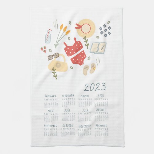 2023 Tea Towel Calendar Spring Picnic Food 