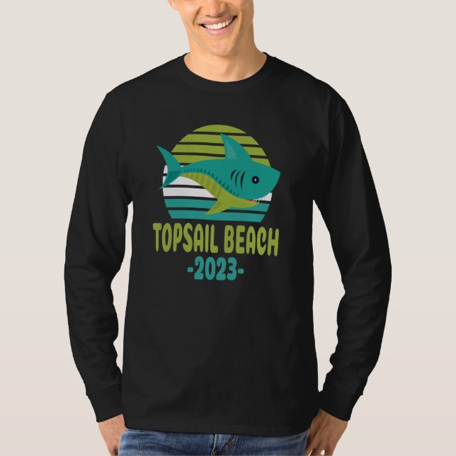 2023 Topsail Beach North Carolina Shark T-Shirt (Front)