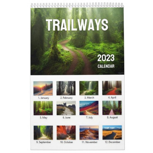 2023 Trailways Calendar 12 Month Wall Calendar