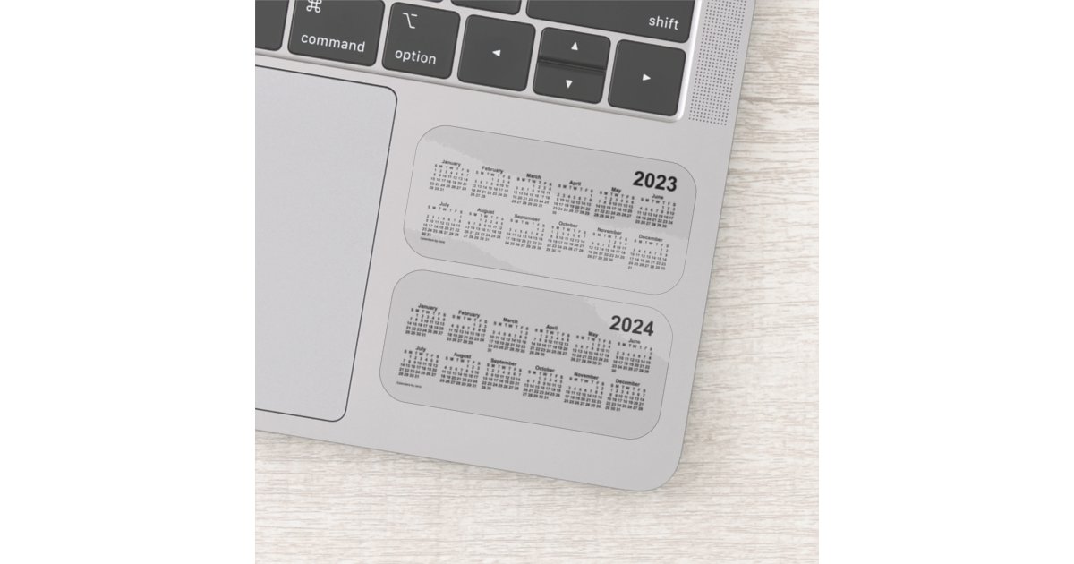 2023 Transparent 2024 Calendar by Janz Sticker | Zazzle