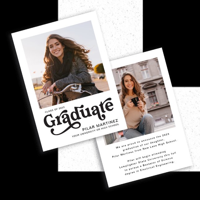 2023 Two-Photo Typography Graduation Announcement (Creator Uploaded)