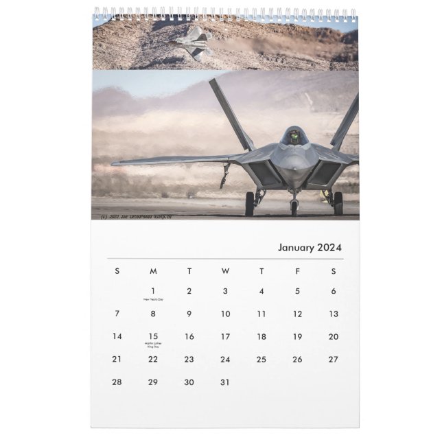 MILITARY JETS CALENDAR 2024