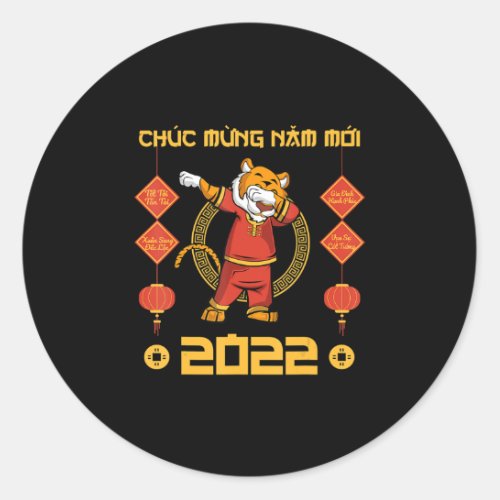 2023 Vietnamese Lunar New Year Chuc Mung Nam Moi Classic Round Sticker