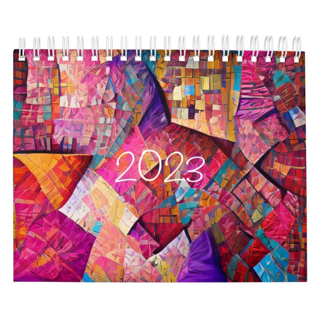 2023 Waiola Quilting Two Page SmallCalendar, White Calendar (Cover)