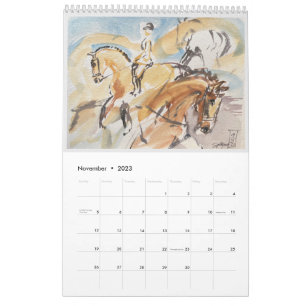 2023 wall calendar with original Equine Art