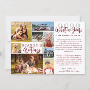 2023 What A Year Photo Collage 2024 Calendar  Holiday Card