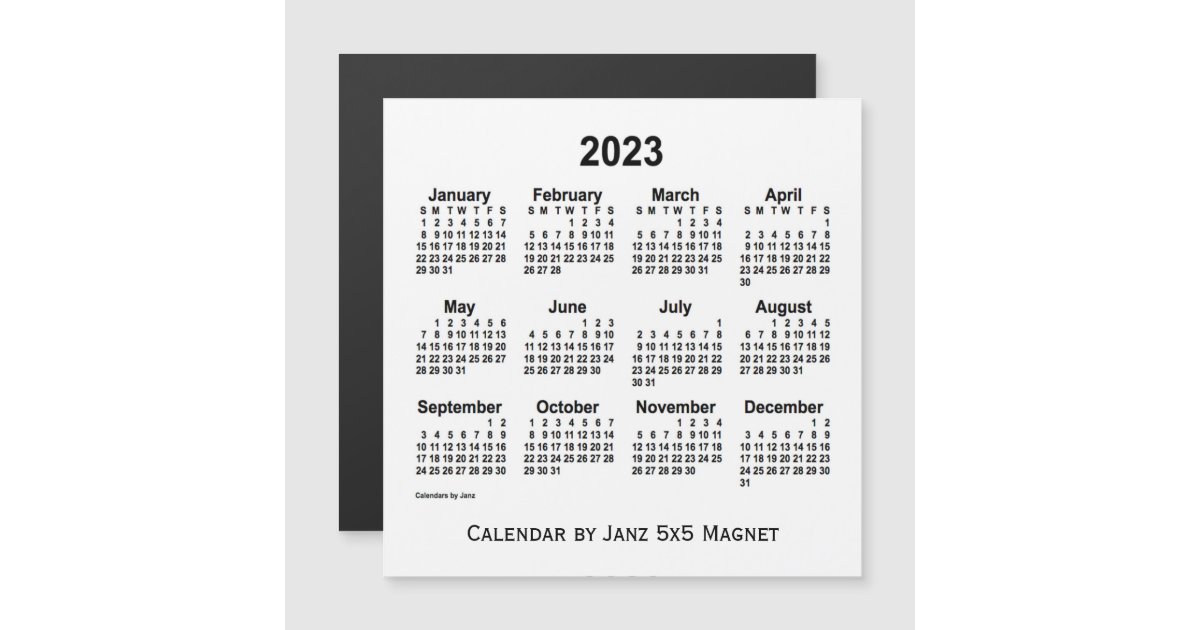 Gender Calendar 2023 2023 White Calendar by Janz 5x5