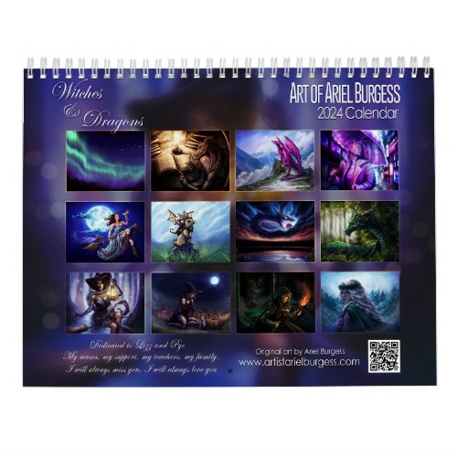 2023 Witches and Dragons Calendar by Ariel Burgess