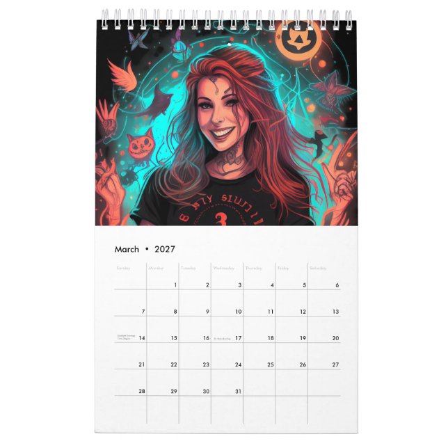 2023 witchy calendar (Mar 2027)