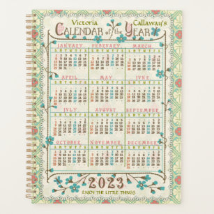 2023 Year Calendar Victorian Art Nouveau   Custom Planner