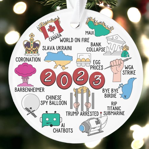 2023 Year in Review Acrylic Christmas Ornament